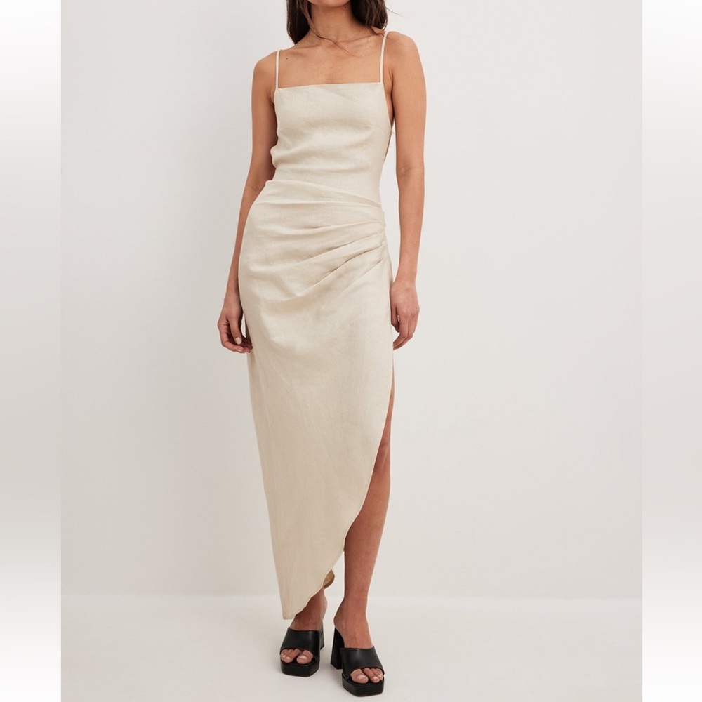Beige colored dress